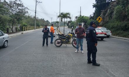 Motociclista intenta vuelta en «U» y provoca choque en Los Mangos
