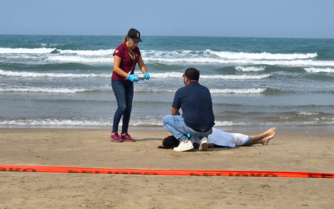 Tragedia en el mar: turista del Estado de México muere ahogado en la playa Faro-Escollera