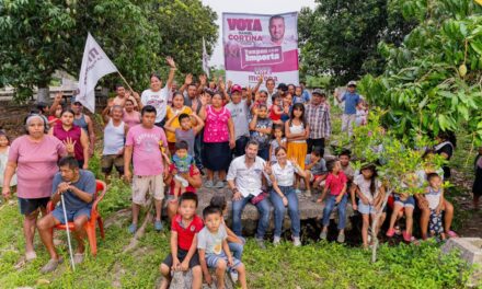 Daniel Cortina recorre 13 comunidades y se fortalece