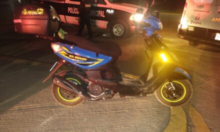 Motociclista derrapa en la Tuxpan-Tampico; se presume conducía en estado de ebriedad