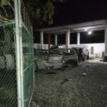 Incendio en taller del centro de Tuxpan deja dos autos calcinados