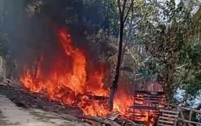 Arde vivienda de lámina y cartón en Villa Rosita 2; las pérdidas fueron totales