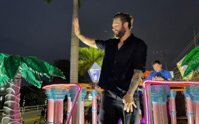 Nicola Porcella en el tercer paseo del Carnaval Tuxpan 2025