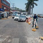 Accidente vial en el bulevar Jesús Reyes Heroles deja sólo daños materiales
