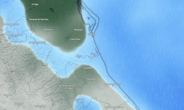 Emiten alerta por lluvias intensas en Tuxpan y el norte de Veracruz
