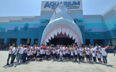 Niñas y niños del Jardín José María Pino Suárez visitan el Aquarium de Veracruz con apoyo del Ayuntamiento