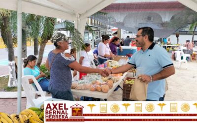 Impulsa Axel Bernal el Mercado Comunitario para fomentar una alimentación saludable y fortalecer la economía local