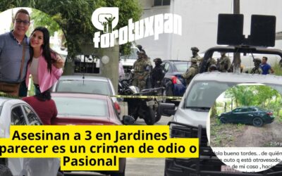 Confirma FGE: Triple homicidio en Jardines de Tuxpan fue un crimen de odio o pasional; las víctimas fueron apuñaladas