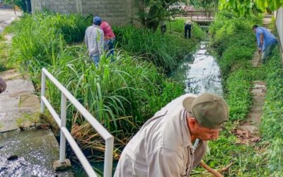 Se realiza la limpieza y desazolve de la zanja que cruza la calle Pavón, para reducir riesgos de inundación