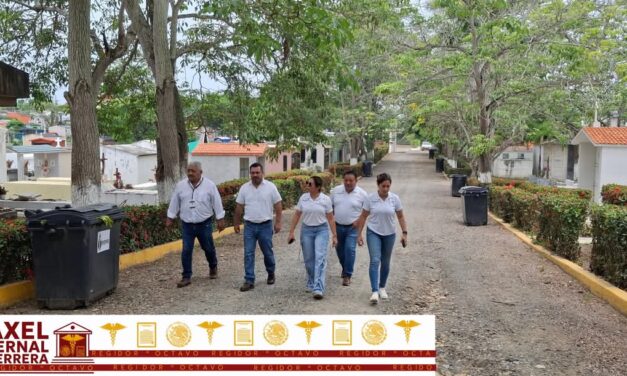 Supervisan acciones preventivas en el Panteón Jardín de Tuxpan