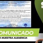 COMUNICADO A NUESTRA AUDIENCIA