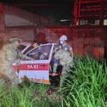 Chocan de frente en la carretera Tuxpan–Cobos: un taxista herido y cuantiosos daños