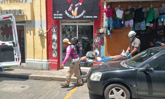 Cae adulto mayor en tienda del Centro de Tuxpan por descompensación diabética