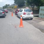 Típico accidente en el tope moviliza a tránsito y aseguradoras en la Tuxpan-Tampico