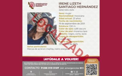 Localizan con vida a Irene Lizeth Santiago Hernández en Monte Grande