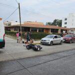 Imprudencia al rebasar provoca accidente con lesionada en el Fraccionamiento Jardines