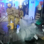 Motocicleta se incendia en pleno bulevar Independencia
