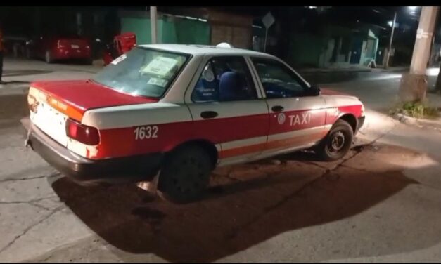 Automovilista choca contra taxi en la Rafael Hernández Ochoa y se da a la fuga