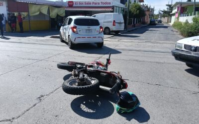 Motociclista lesionado en accidente en La Calzada