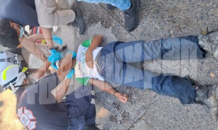 Trabajador de limpia pública sufre caída y es trasladado al IMSS Bienestar