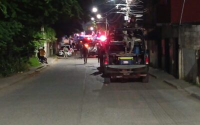 Fuerte movilización policiaca en la Fausto Vega Santander