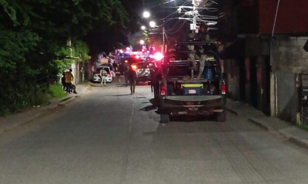 Fuerte movilización policiaca en la Fausto Vega Santander