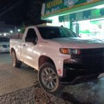 Silverado VS Taxi en el centro