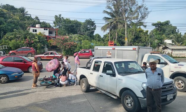 Motociclista lesionado en accidente de tránsito en la colonia Olímpica