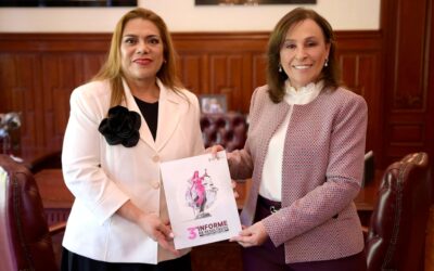 Entrega la Magistrada Presidenta Lisbeth Aurelia Jiménez Aguirre su Tercer Informe de Resultados a la Gobernadora Rocío Nahle García