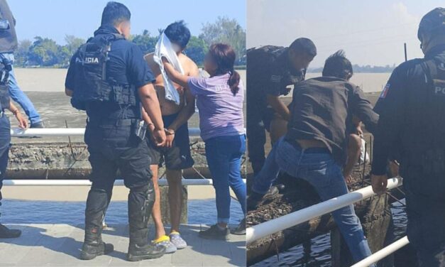 Policías Municipales evitan una tragedia en Tuxpan