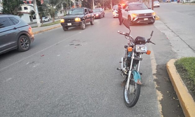 Motociclista lesionado en choque por alcance en la carretera Tuxpan–Tampico