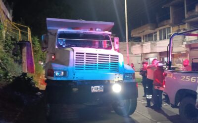 Guardia Nacional frustra fuga de chofer que chocó camión materialista
