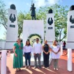 Regidora Anahí Aguilar López participa en la conmemoración del 178 aniversario de los Niños Héroes en Tuxpan