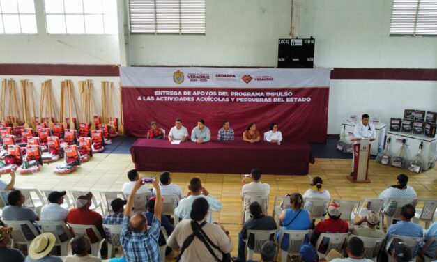 Productores acuícolas y pescadores de Tuxpan fueron beneficiados con apoyos de la SEDARPA