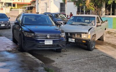 ¡Carambolazo en pleno Centro! no hubo lesionados