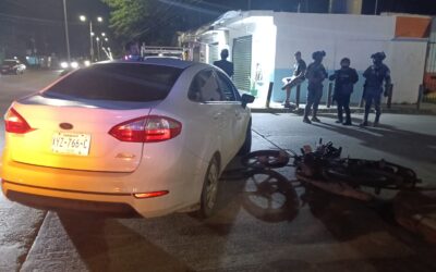 Motociclista lesionado en choque sobre la avenida Adolfo López Mateos