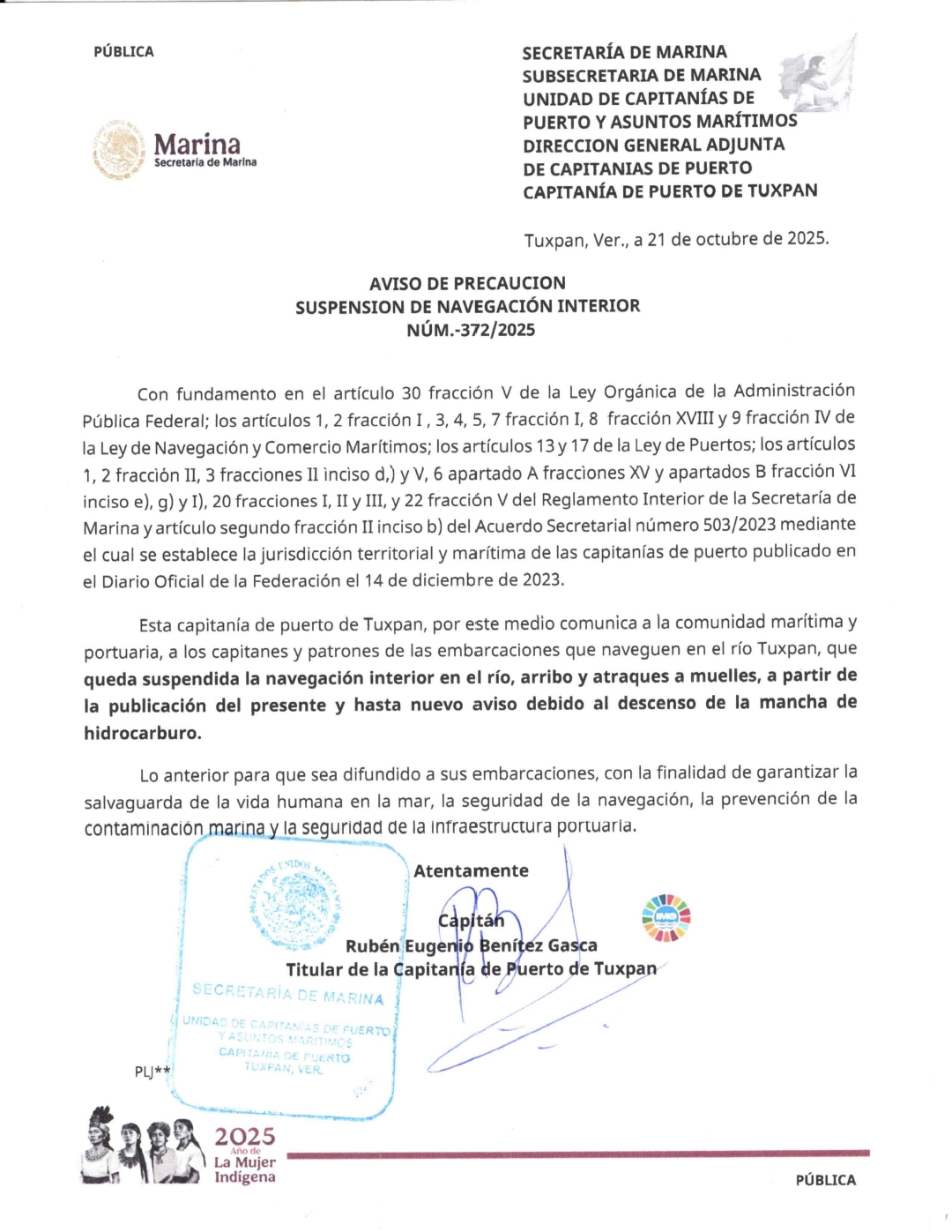 AVISO No-372 SUSPENCION ALA NAVEGACION INTERIOR_251021_103602