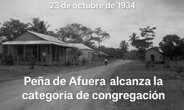 Peña de Afuera alcanza la categoría de congregación