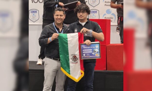 Triunfo internacional del tuxpeño Emiliano Montiel Cáceres en el Robotic People Fest 2025