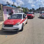 Taxista Ebrio le pega a otro Taxi en el libramiento: una persona lesionada