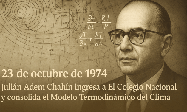 Julián Adem Chahín ingresa a El Colegio Nacional y consolida el Modelo Termodinámico del Clima