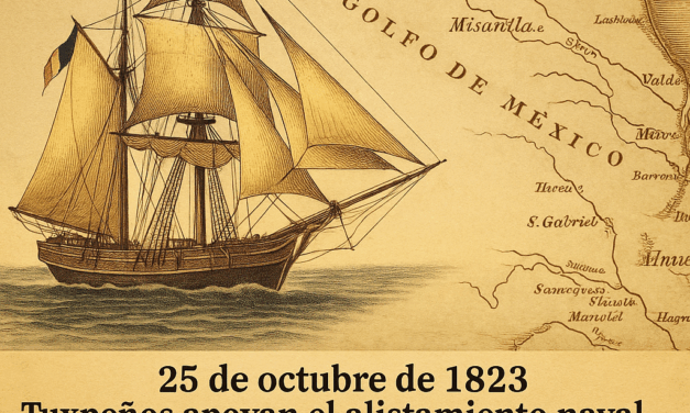 Tuxpeños apoyan el alistamiento naval rumbo a Alvarado; México declara la guerra a España