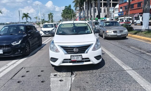 Choque por alcance en la avenida Reyes Heroles