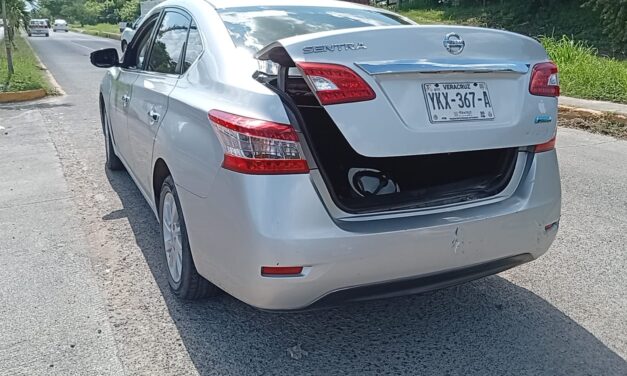 Accidente por alcance en la carretera Tuxpan–Tamiahua