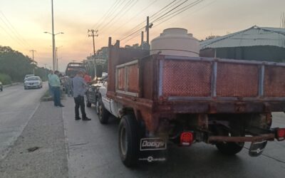 Choque por alcance en el libramiento López Mateos deja solo daños materiales