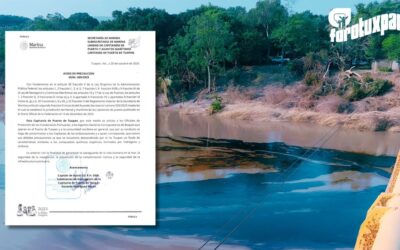 SEMAR emite aviso de precaución por presencia de hidrocarburo en el río Tuxpan