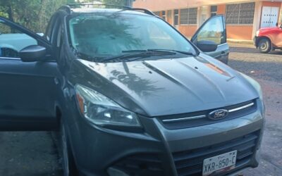 Choque en Santiago de la Peña deja solo daños materiales