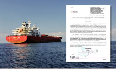 Capitanía de Puerto de Tuxpan autoriza maniobras de lancheo y remolque en área de fondeo