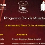 Pasarela de catrinas, encuentro de malinches, desfile de Día de Muertos, concurso de catrinas (cartonería) y muchas actividades más, este 28 de octubre en Plaza Cívica