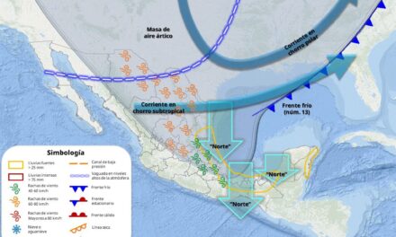 Tuxpan en “Alerta Gris” por ingreso del Frente Frío 13 y su masa de aire ártico, el próximo domingo 9 de noviembre.